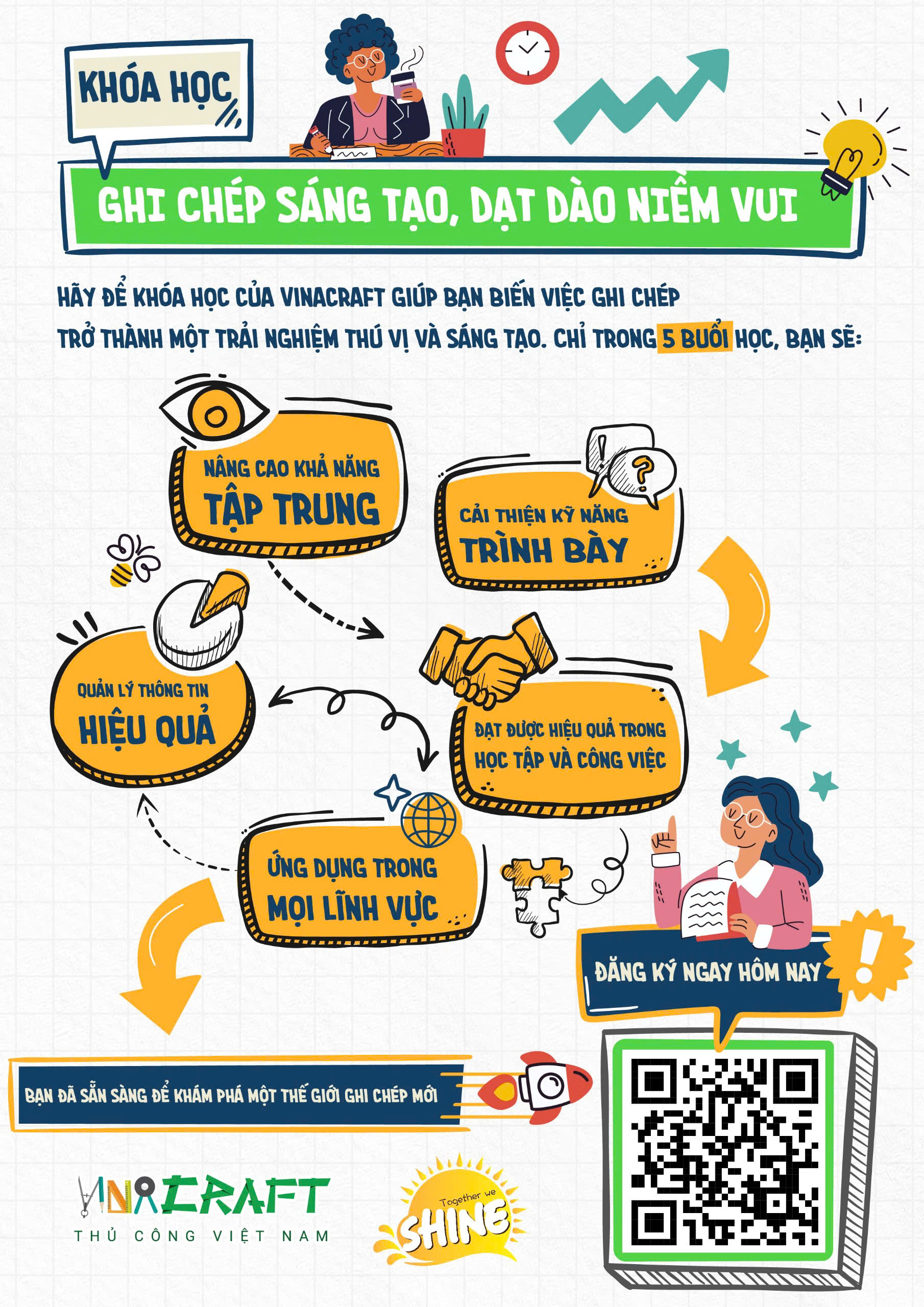 Khoá học ghi chép sáng tạo, dạt dào niềm vui