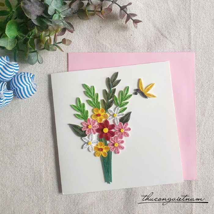 Thiệp quilling hoa - Mẫu 26