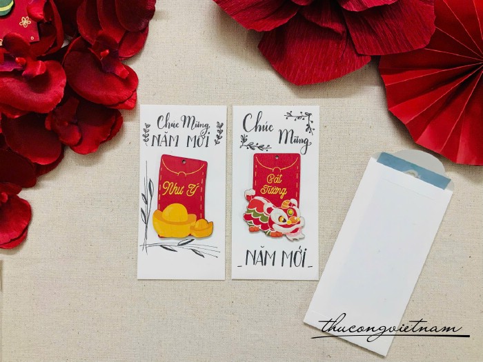 Set 2 bao lì xì handmade mẫu 37