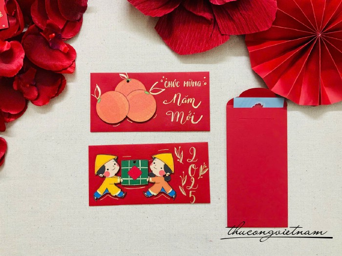 Set 2 bao lì xì handmade mẫu 46