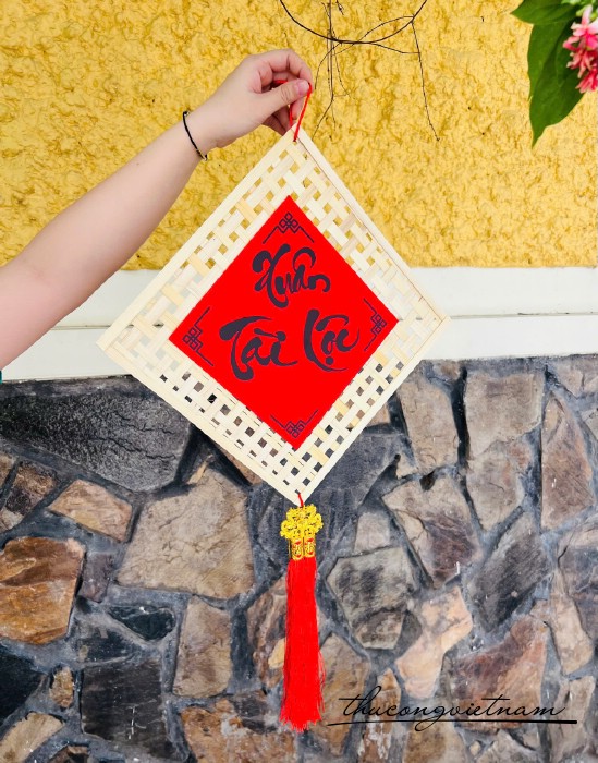 Phên Treo Tre Trang Trí Tết 30cm - Xuân Tài Lộc