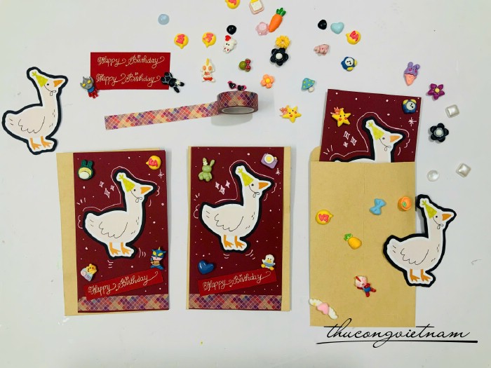 Thiệp Happy Birthday Duck (10x17cm)